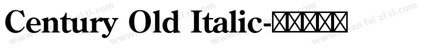 Century Old Italic字体转换